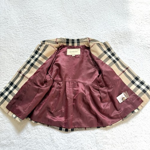 Burberry Giacca Cappotto Bambina 6Y Nova Check Bambini Lana Inverno Autunno Autentico - Foto 4 di 9