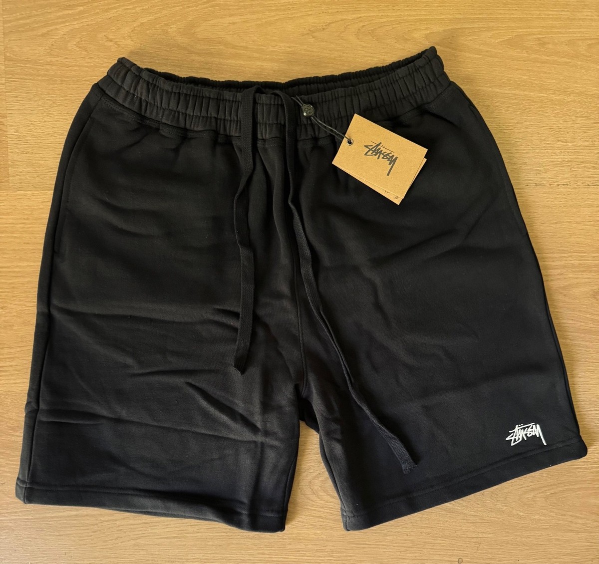 パンツ stussy shorts Stussy Stock Logo Shorts Black S-XL Sweat Shorts Streetwear Unisex