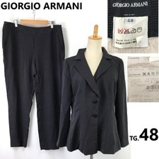 GIORGIO ARMANI Women's Pants Suit Set 48/Black Japan Official