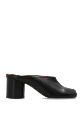 MAISON MARGIELA Tabi Cut Out Black Leather 80mm Heel Shoes New & Authentic