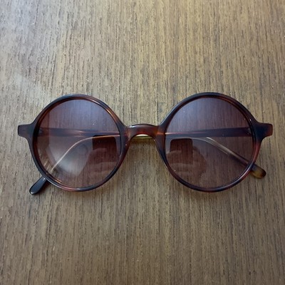 Vintage Round Tortoiseshell Sunglasses | Oversized Retro Frames Vintage Oversize Sunglasses | NOS | Round Style | Grey Sun  main image 4