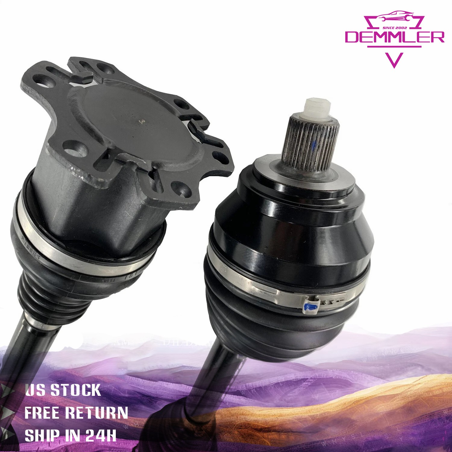 New Pair For Bentley Continental GTC 03-12 Front Axle CV Joints CVJ Drive Shafts