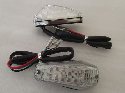 LED Blinker Flach Verkleidung Halterung Klare Linse Bernstein LEDs Selbstklebende Rückseite