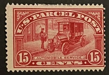 Travelstamps:1912-13 US Stamps Sc# Q7 Auto Service, 15 Cents, Mint, og, hinged.