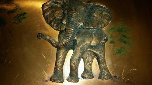 Bronzeskulptur handgefertigt Tier Statue Rahmen afrikanische Wildtiere Elefant Giraffe - Bild 5 von 7