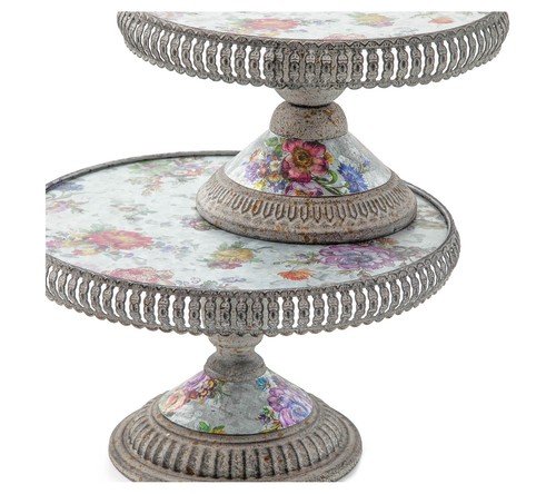 MacKenzie-Childs Set of 2 Flower Market Plant Stands in Flower - Picture 5 of 5