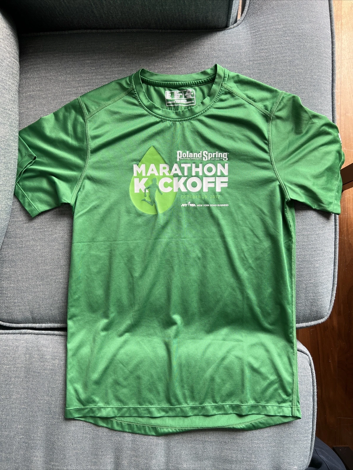 NYRR 2017 Poland Spring Marathon Kickoff Race Tshirt Men's Small NwoT