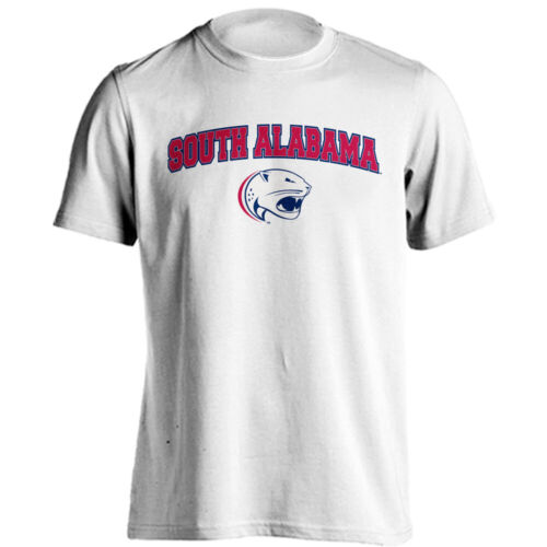 Camiseta de manga corta de los Jaguars de la Universidad del Sur de Alabama texto arqueado con logotipo - Imagen 17 de 18