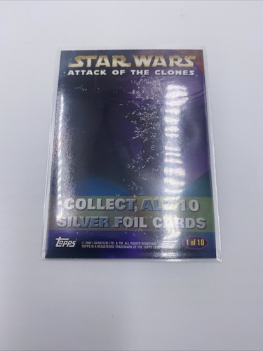 STAR WARS TOPPS 2002 ATTACK OF THE CLONES Silberfolie Karte - 1 von 10 - Bild 8 von 10