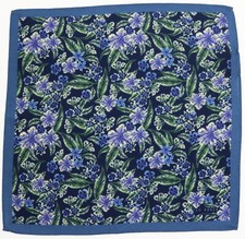 Mens Ted Baker London Floral Print Wool Handkerchief Pocket Square Made In Italy