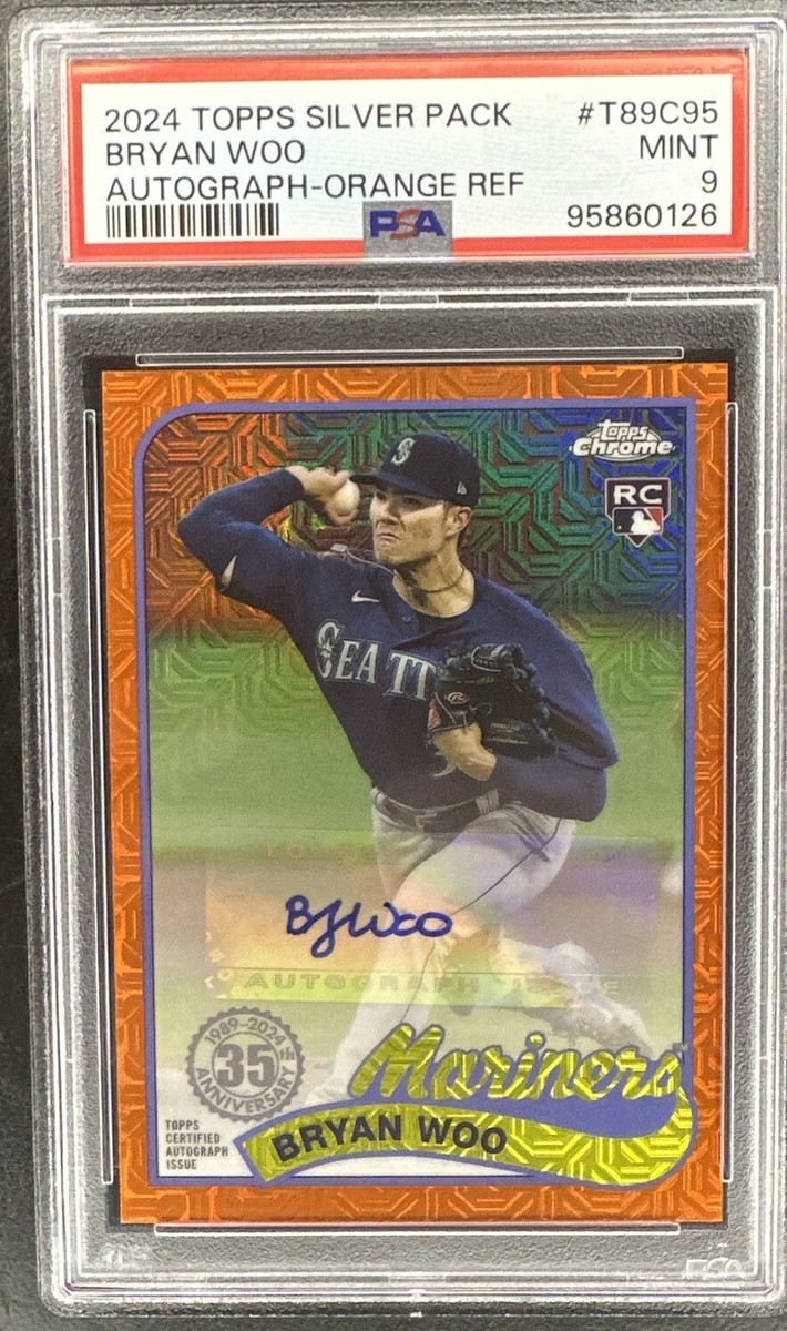 2024 BRYAN WOO Silver Pack Mojo ORANGE auto RC 9/25 Seattle 