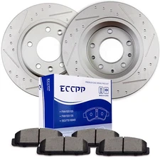 Rear Disc Brake Rotors + Ceramic Brake Pads for 2003 2004 2005 Mazda 6