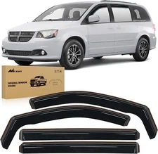 Nilight in Channel Rain Guards for Dodge Grand Caravan 2008-2023