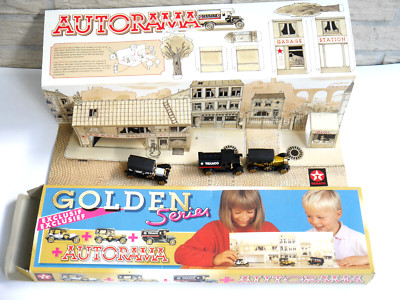 ''TEXACO'' Autorama Diorama + 3x Oldtimer Veteran Car ''Golden Series'' ovp boxed