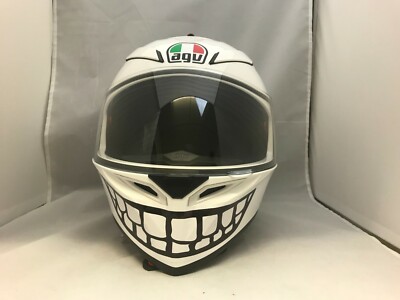 Teeth Motorcycle Sticker Big Teeth Motorcycle ATV Helmet Face Grin Smile Sticker Mouth Decal NEW ...