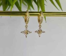 2Ct Marquise Cut Lab-Created Diamond Drop Dangle Earring 14k Yellow Gold Plated