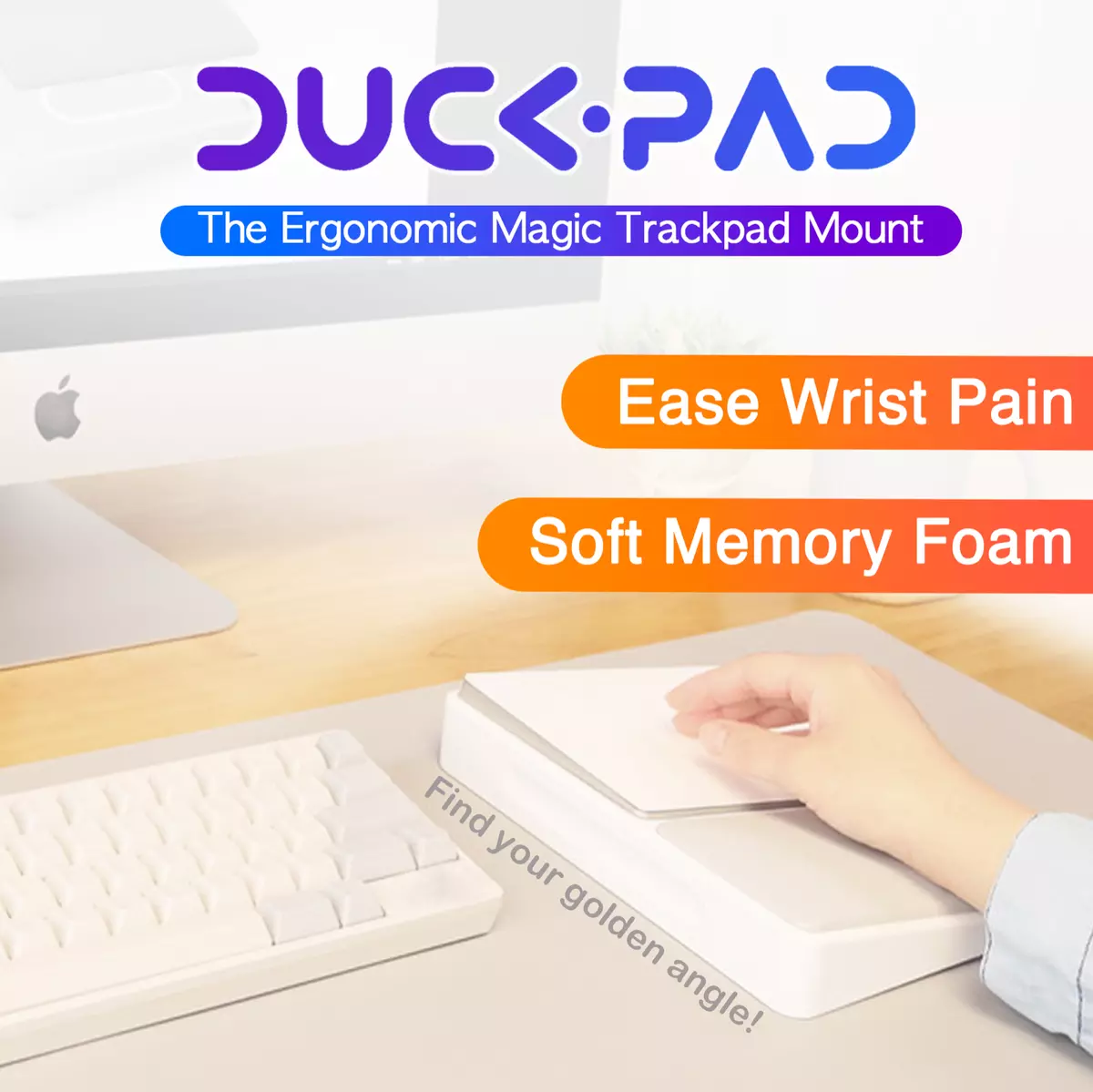 The ergonomic Apple Magic Trackpad 2 mount, 3 color options, soft cushion