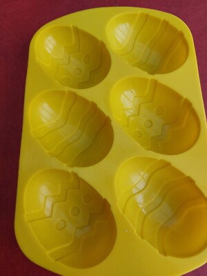 Ostereierform ergibt sechs Eier für Schokolade oder Zuckerguss oder Seife oder Badebombe Neu in OVP