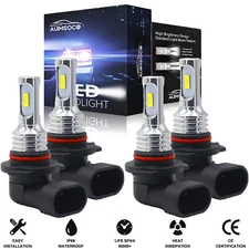 4x 9005 9006 LED Headlight Bulbs Combo KIt 6000K White For Lexus LX450 1996 1997