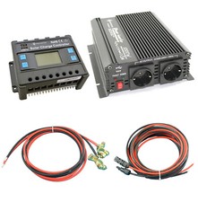 Solaire Set 20A 1000 Watt Onduleur Régulateur Câble pour Deux Module Solaire 12V