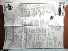 DeHAVILLAND GIPSY MOTH BALSA FREE FLIGHT MODEL AIRPLANE PLANS 15" WINGSPAN