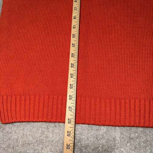 Chaps Ralph Lauren Cable Knit Fisherman Aran Sweater Men’s Large Orange Chunky - Picture 9 of 10