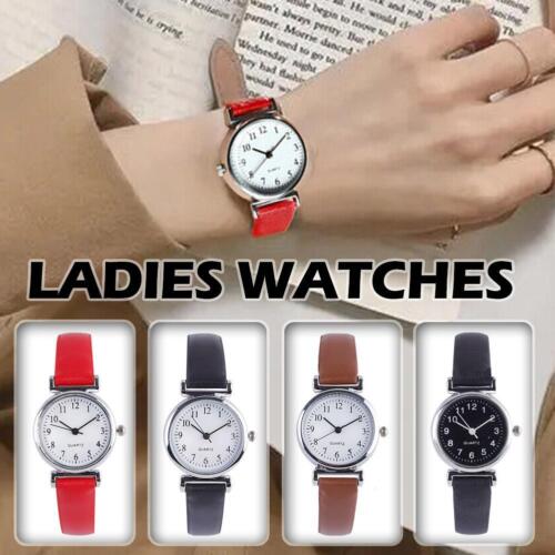 Ladies Wrist Watches Leather Strap Watch Quartz Analogue GX Women's Case G4B0 - Photo 1/15