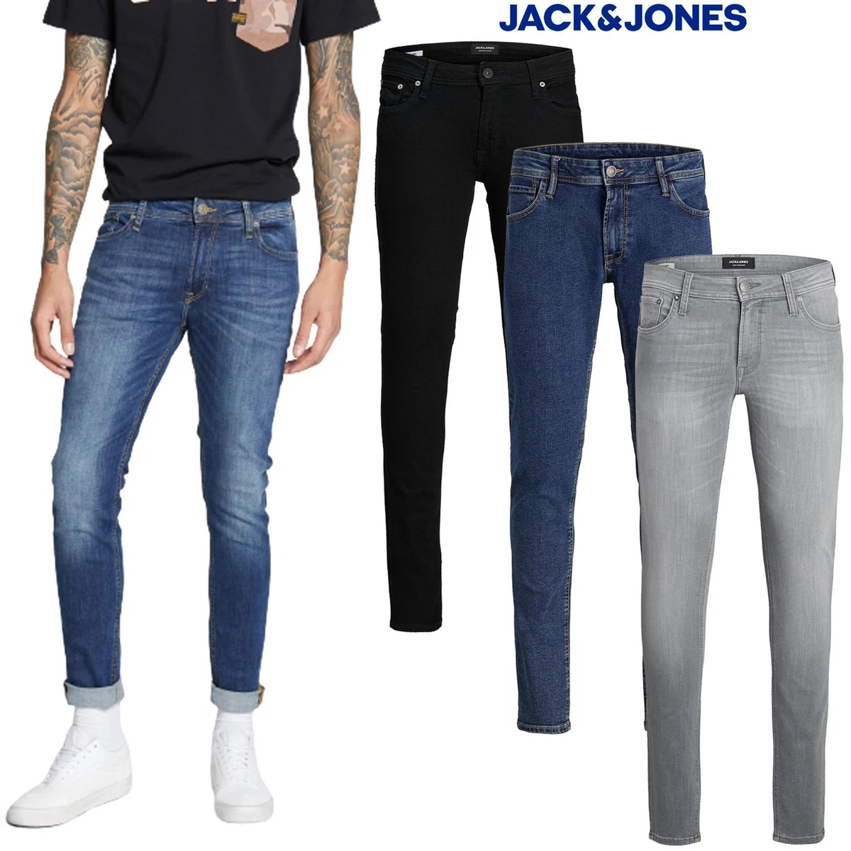 Jack jones on sale liam skinny jeans