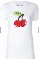 House Of Holland Cotton Beaded Cherry Tshirt US4