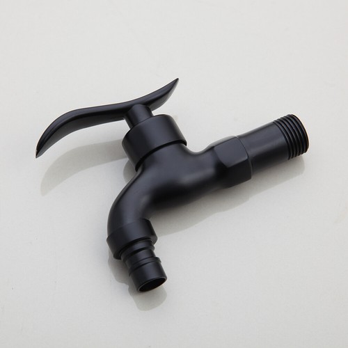 Washing Machine Faucet Black Single Hole Wall Mount Outdoor Only Cold Water Tap - Bild 5 von 8