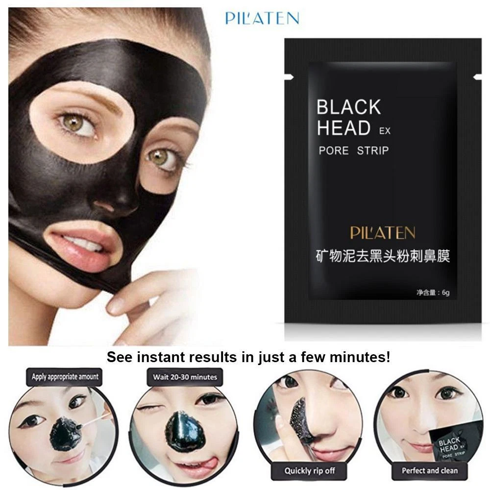 Pilaten Blackhead Removal Face Mask Nose Cleansing Off Pore Treatment | eBay