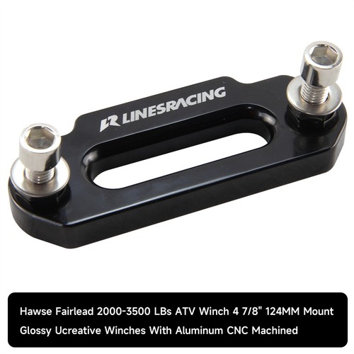 Black Hawse Fairlead 2000-3500 LBS ATV Winch 4 7/8" 124MM Mount Glossy Aluminum - Picture 7 of 10