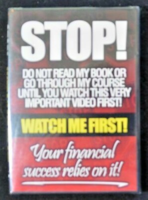 STOP! Watch Me First! Financial Success Bonus DVD Dean Graziosi  FAST Free Ship