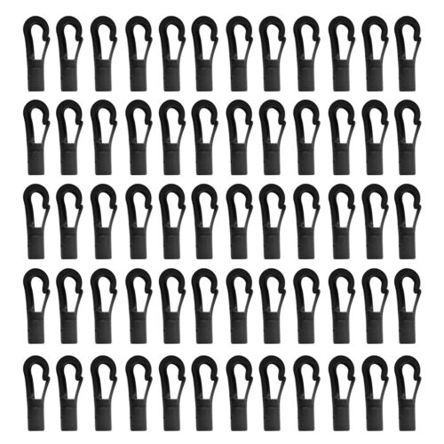 60x Shock Cord End Hooks Bungee Cords Plastic Camping Strap Bags Accessories - Afbeelding 1 van 7