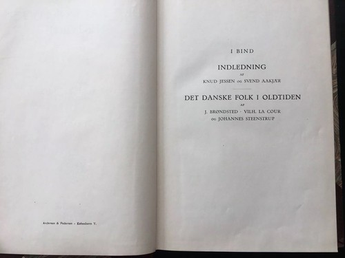 Det Danske Folks Historie Vol I Bind HC 1927 Danish Text - 第 4/9 張圖片