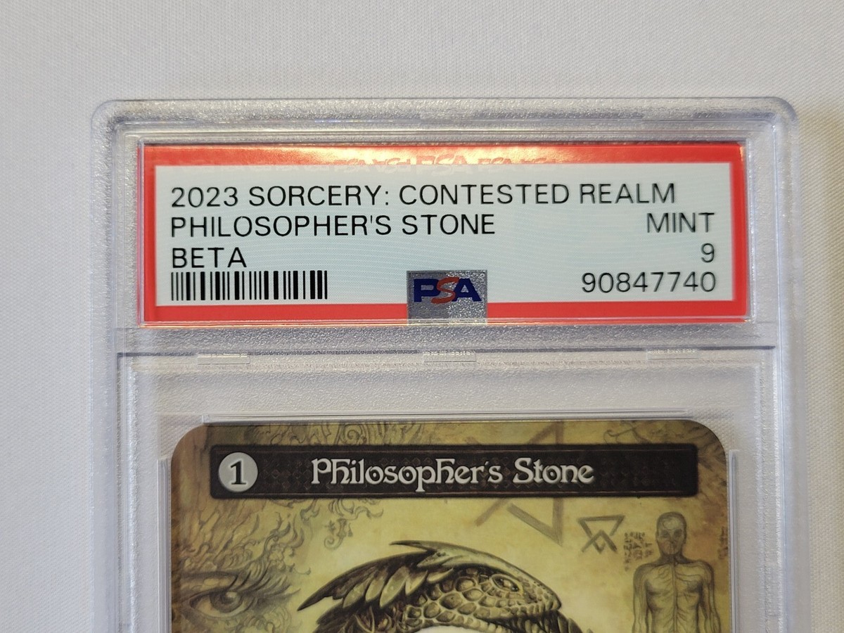 Sorcery Contested Realm TCG Philosophers Stone Beta PSA 9 MINT CCG 