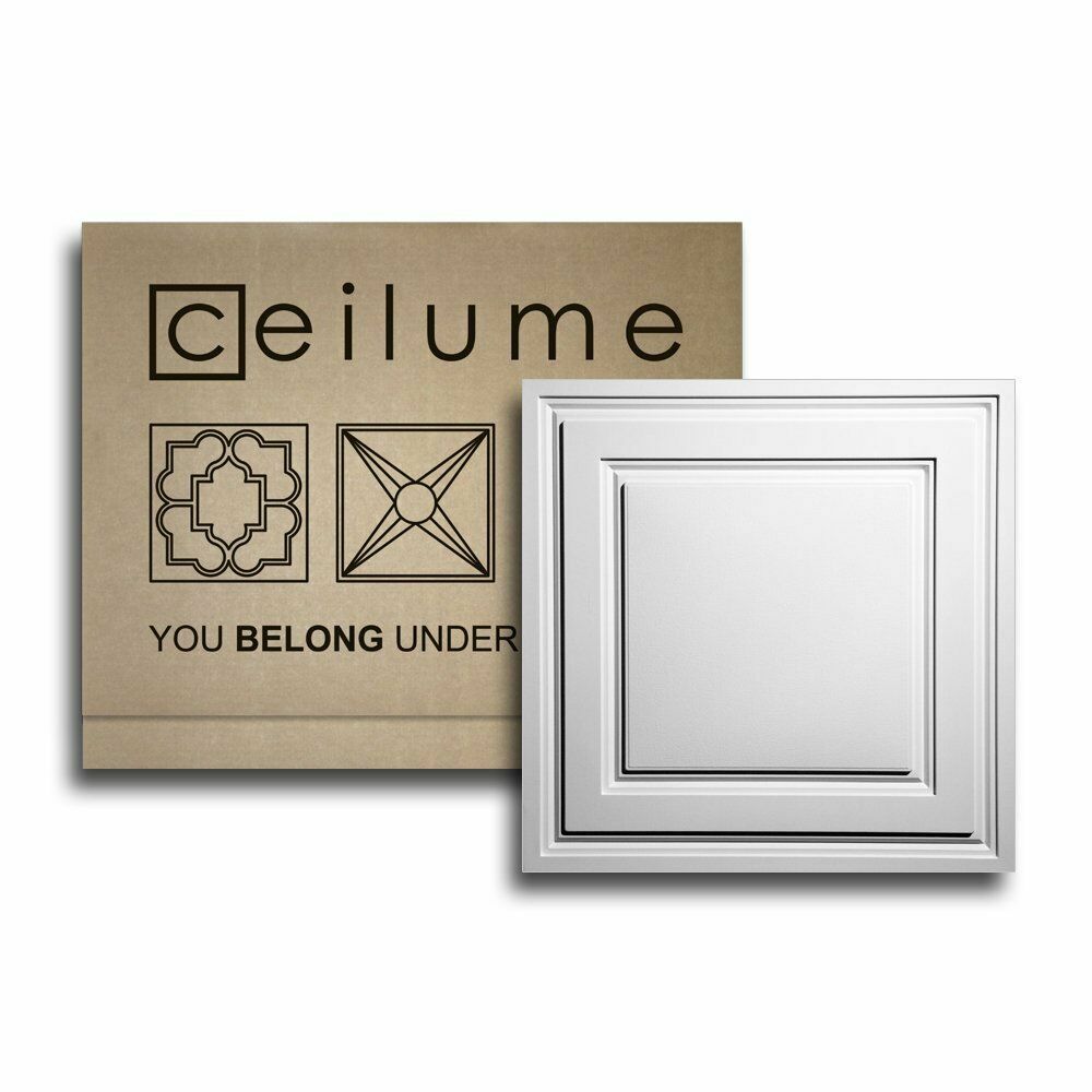 10 Ceiling Tiles Ceilume Stratford 2 X 2 White Free