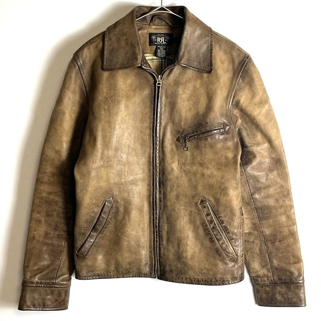 RRL Ralph Lauren Leather Jacket Bomber Jacket Biker