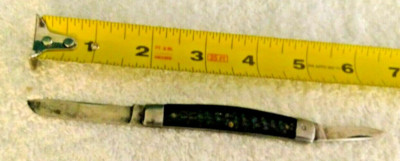 VTG IMPERIAL PROV. 2 Blade Half Congress Pocket Knife With Jigged Dark Scales