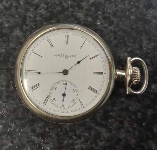 Antique Elgin Model 6 Grade 210 7j 16s Pocket Watch - Running Condition * JJ403