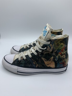 Converse Gotham City Sirens Sneakers White Canvas Batman Villains 3 M  5 W