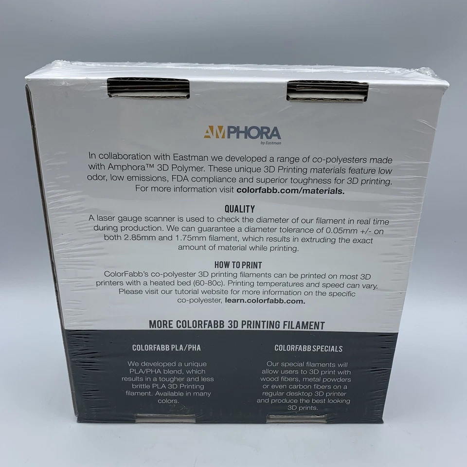 Colorfabb PLA 经济丝 (2.2kg, 2.85mm, 90 meters) 浅灰色 3D 打印 — 第 2/4 张图片