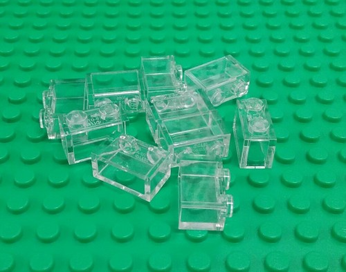 *NEW* Lego Clear 1x2 Stud Transluscent Window Bricks House Walls - 10 pieces - Picture 2 of 3
