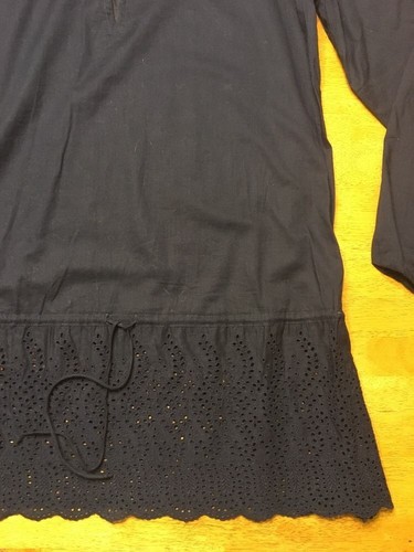 J. Crew Women's Navy Blue V-Neck Long Sleeve Dress / Cover Eyelet - Size: Small - Picture 9 of 11