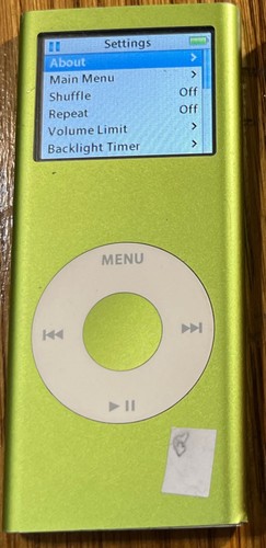 Apple iPod nano 2nd gen. Green 4gb, NEW BATTERY