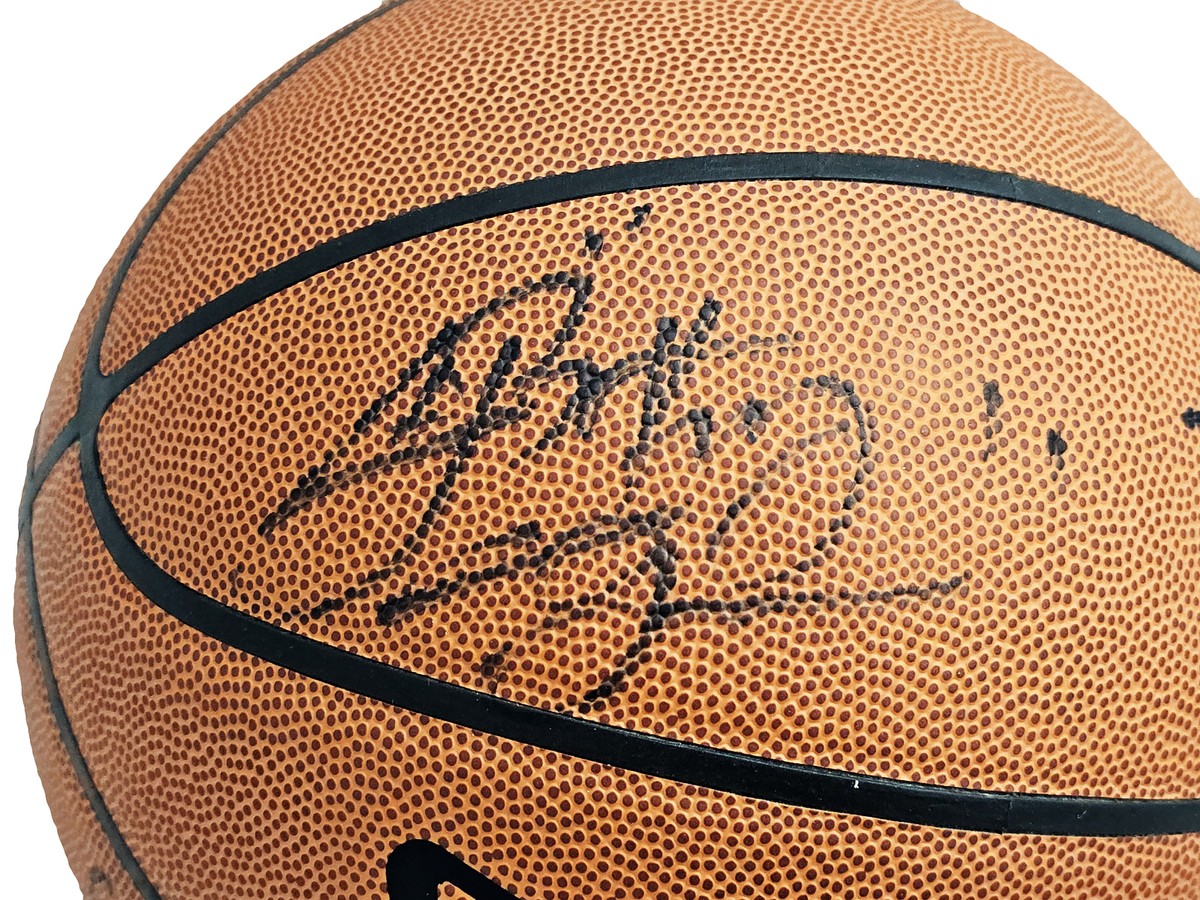 2002-03 St. Mary Autographed Basketball 8 Sigs LeBron James