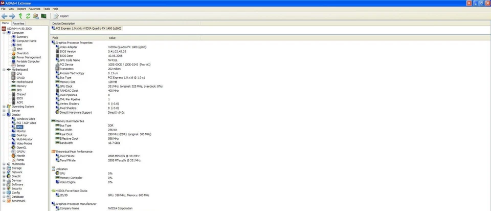 NVidia Quadro FX 1400 128 MB (350/600) SLI PCI-Ex Professional - Image 3 of 4