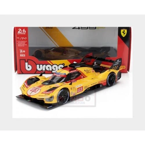 1:24 BURAGO Ferrari 499P #83 Le Mans 2024 Kubica Shwartzman Ye BU26313-83 - Immagine 2 di 3