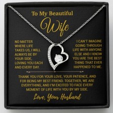 To My Wife Necklace, Christmas Gifts For Women, Anniversary Gift For Wife