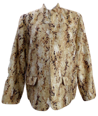 cream and gold dress and jacket Ivory Cream Premium Chinon Silk Bridal Jacket Style Gown main image 0